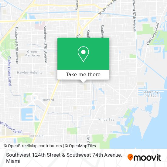 Mapa de Southwest 124th Street & Southwest 74th Avenue