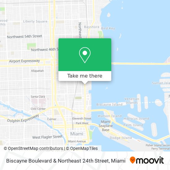 Biscayne Boulevard & Northeast 24th Street map