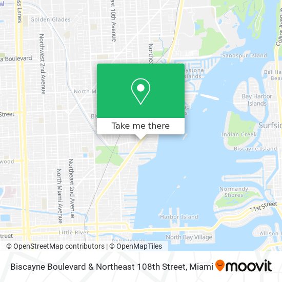 Mapa de Biscayne Boulevard & Northeast 108th Street