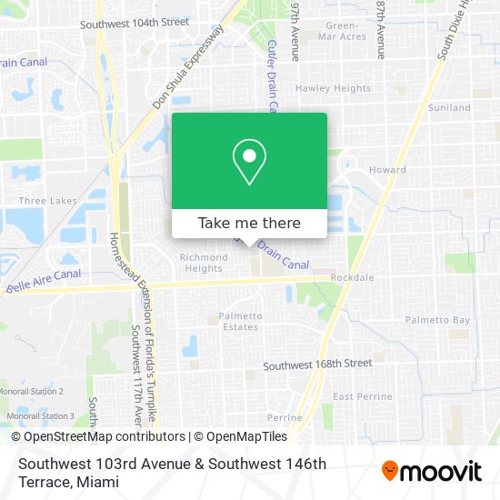 Mapa de Southwest 103rd Avenue & Southwest 146th Terrace