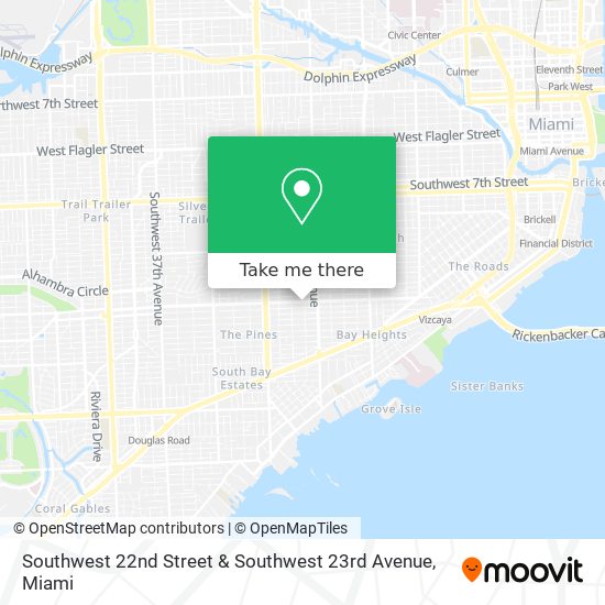 Southwest 22nd Street & Southwest 23rd Avenue map