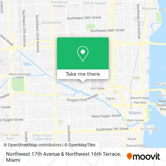 Northwest 17th Avenue & Northwest 16th Terrace map