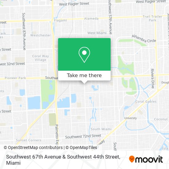 Southwest 67th Avenue & Southwest 44th Street map