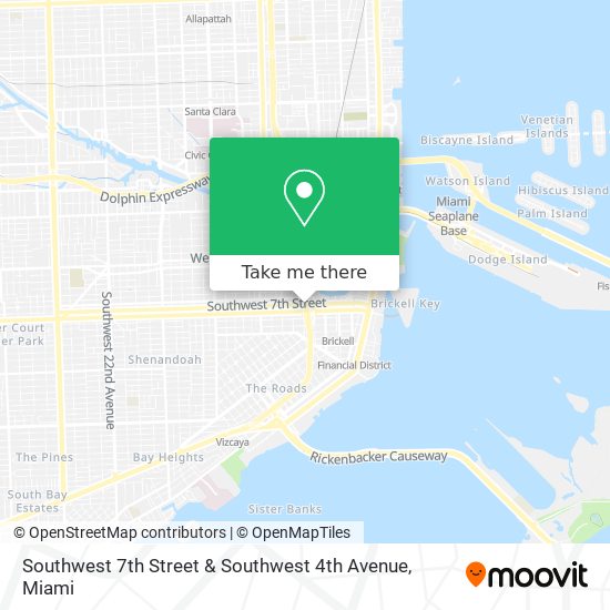 Southwest 7th Street & Southwest 4th Avenue map