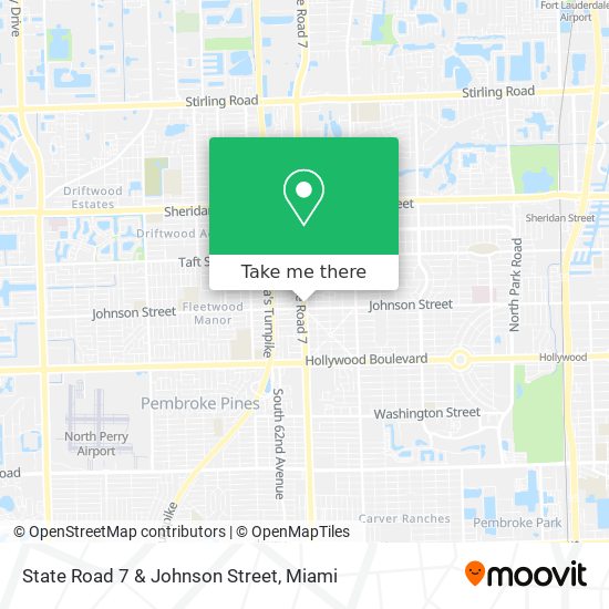 State Road 7 & Johnson Street map