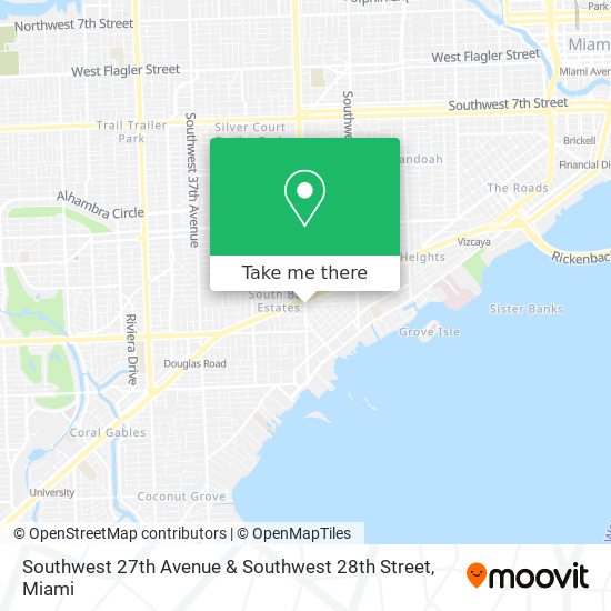 Southwest 27th Avenue & Southwest 28th Street map