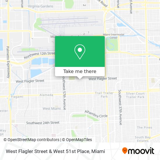 Mapa de West Flagler Street & West 51st Place