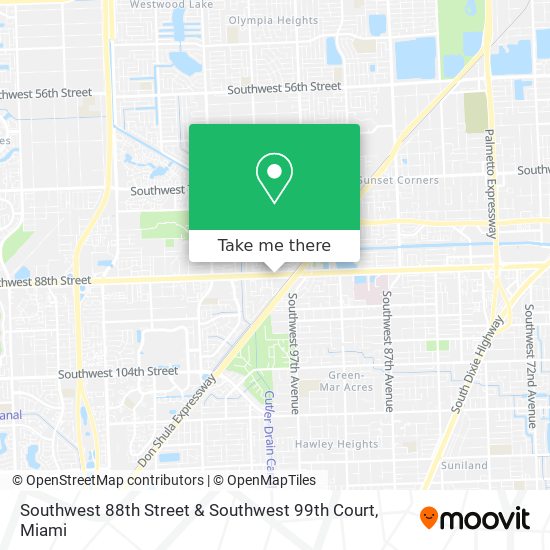 Mapa de Southwest 88th Street & Southwest 99th Court