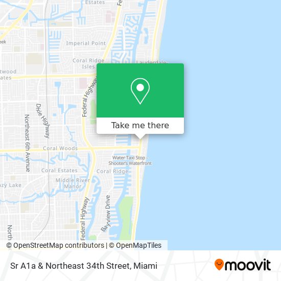 Sr A1a & Northeast 34th Street map