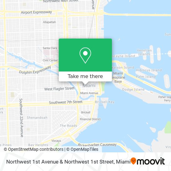 Northwest 1st Avenue & Northwest 1st Street map