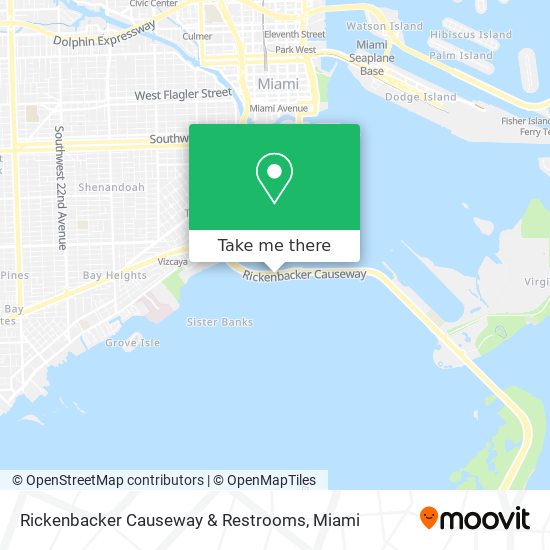 Rickenbacker Causeway & Restrooms map