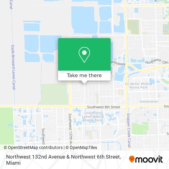 Northwest 132nd Avenue & Northwest 6th Street map