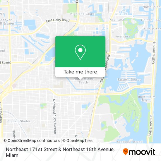 Northeast 171st Street & Northeast 18th Avenue map