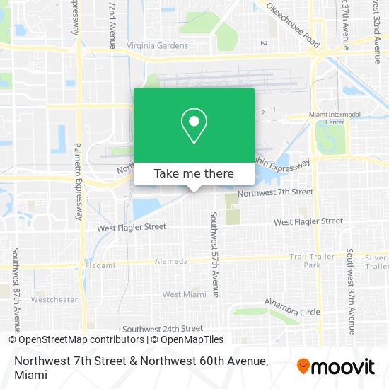 Mapa de Northwest 7th Street & Northwest 60th Avenue