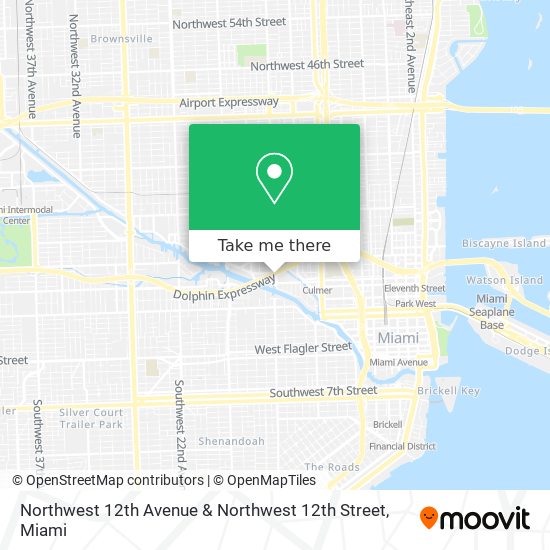 Mapa de Northwest 12th Avenue & Northwest 12th Street
