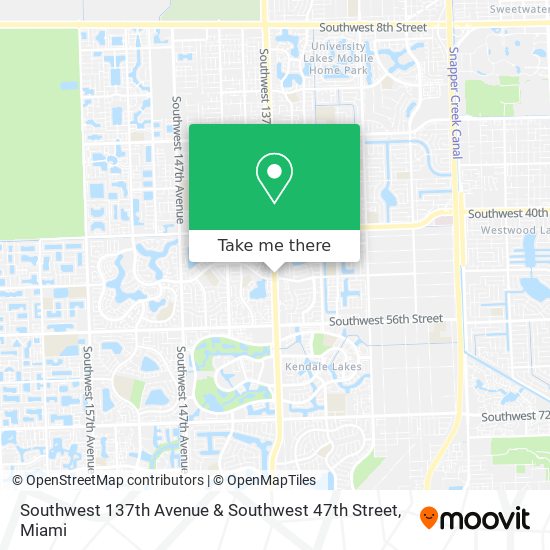 Southwest 137th Avenue & Southwest 47th Street map