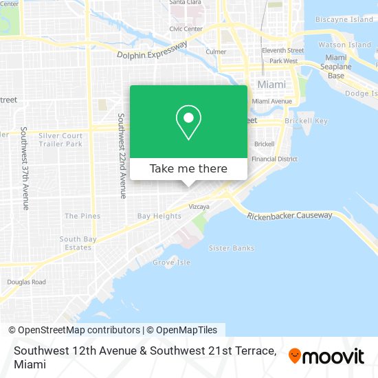 Mapa de Southwest 12th Avenue & Southwest 21st Terrace
