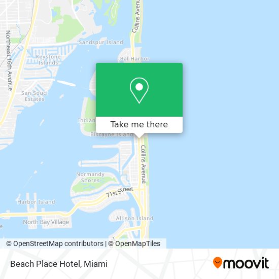 Mapa de Beach Place Hotel