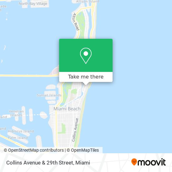 Collins Avenue & 29th Street map