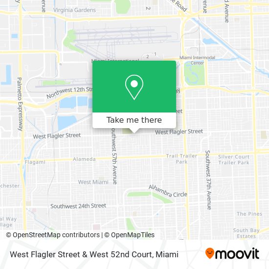 West Flagler Street & West 52nd Court map
