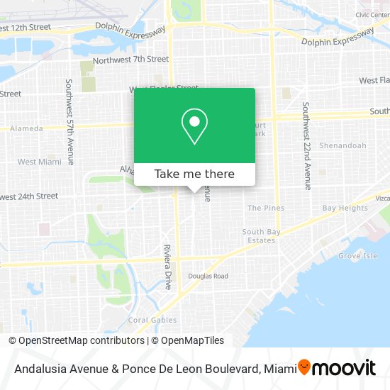 Mapa de Andalusia Avenue & Ponce De Leon Boulevard