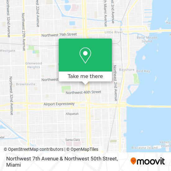 Mapa de Northwest 7th Avenue & Northwest 50th Street
