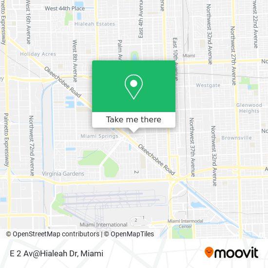 Mapa de E 2 Av@Hialeah Dr