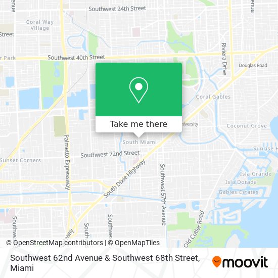 Mapa de Southwest 62nd Avenue & Southwest 68th Street