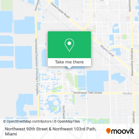 Mapa de Northwest 90th Street & Northwest 103rd Path