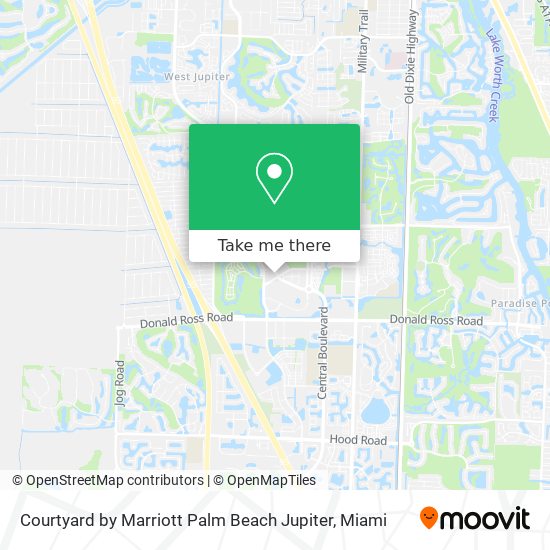 Mapa de Courtyard by Marriott Palm Beach Jupiter