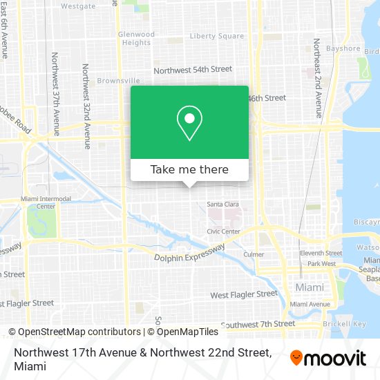 Northwest 17th Avenue & Northwest 22nd Street map