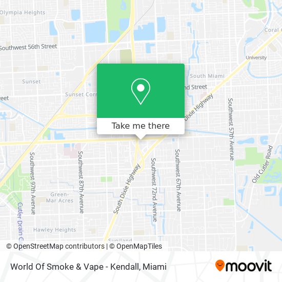 Mapa de World Of Smoke & Vape - Kendall