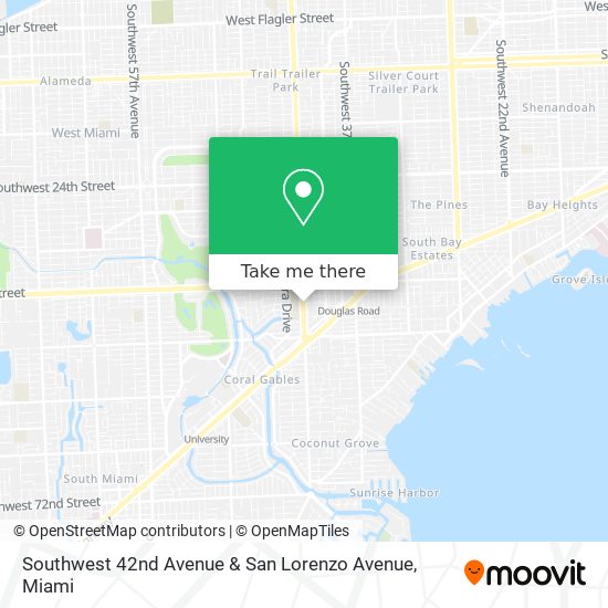 Southwest 42nd Avenue & San Lorenzo Avenue map