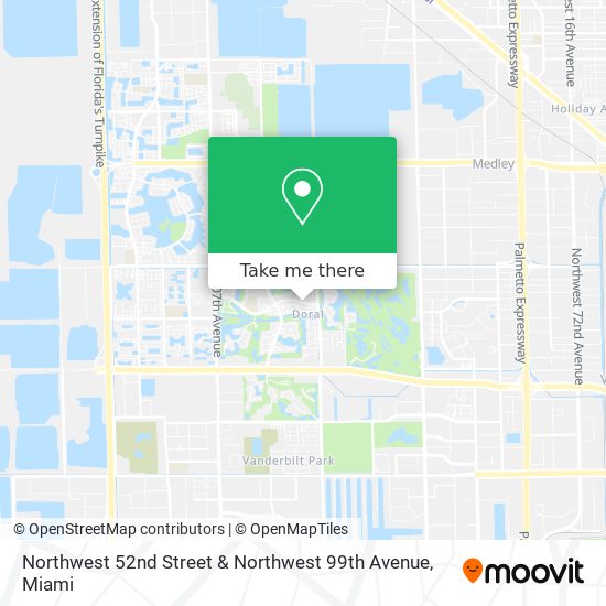 Northwest 52nd Street & Northwest 99th Avenue map