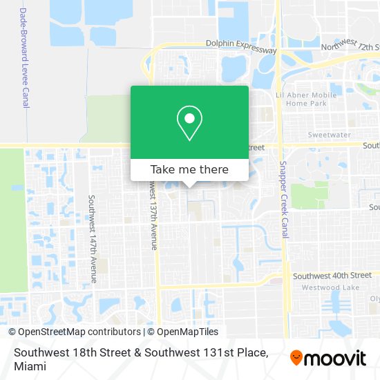 Southwest 18th Street & Southwest 131st Place map