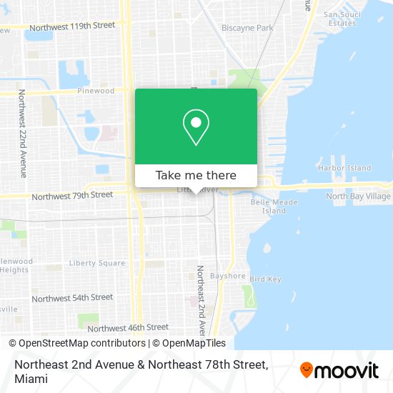 Northeast 2nd Avenue & Northeast 78th Street map