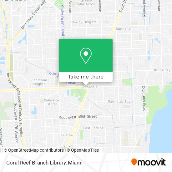 Coral Reef Branch Library map