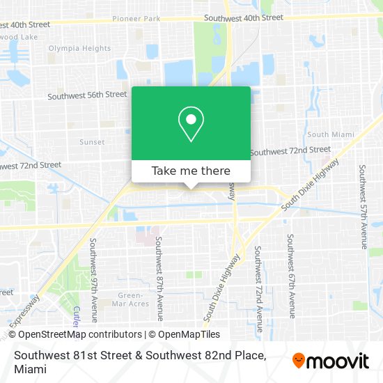 Southwest 81st Street & Southwest 82nd Place map