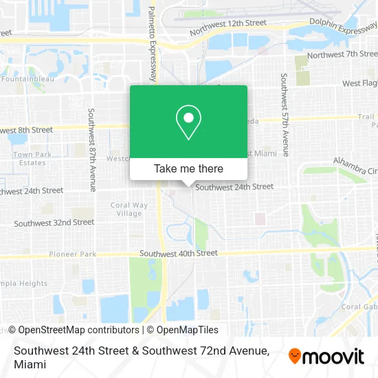 Mapa de Southwest 24th Street & Southwest 72nd Avenue