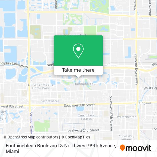 Fontainebleau Boulevard & Northwest 99th Avenue map