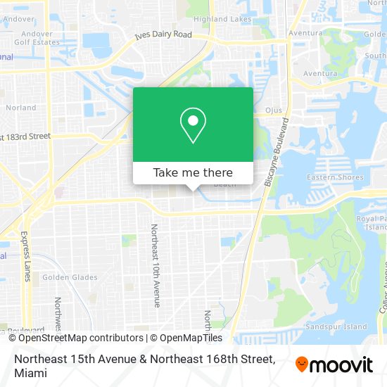 Northeast 15th Avenue & Northeast 168th Street map