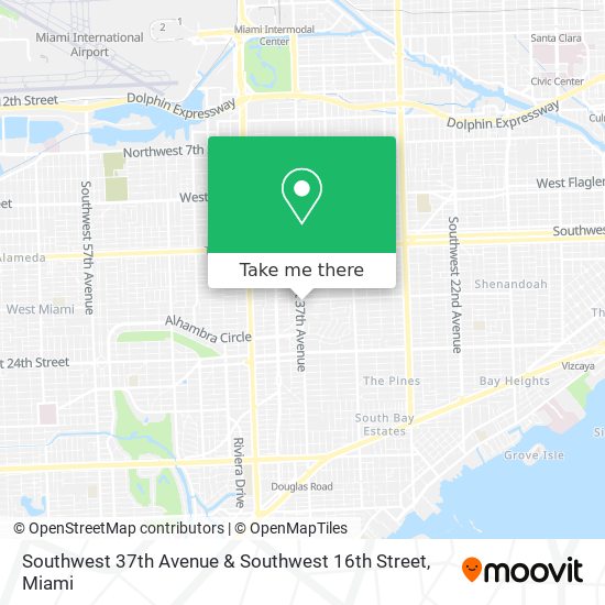 Southwest 37th Avenue & Southwest 16th Street map