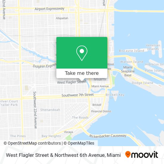 Mapa de West Flagler Street & Northwest 6th Avenue