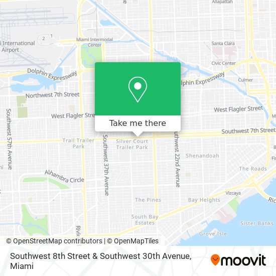 Mapa de Southwest 8th Street & Southwest 30th Avenue
