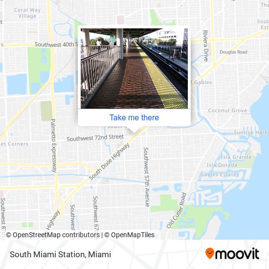 Mapa de South Miami Station