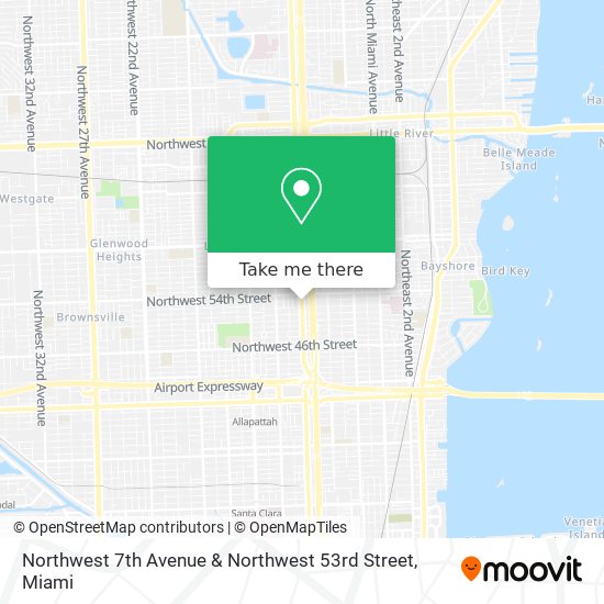 Northwest 7th Avenue & Northwest 53rd Street map