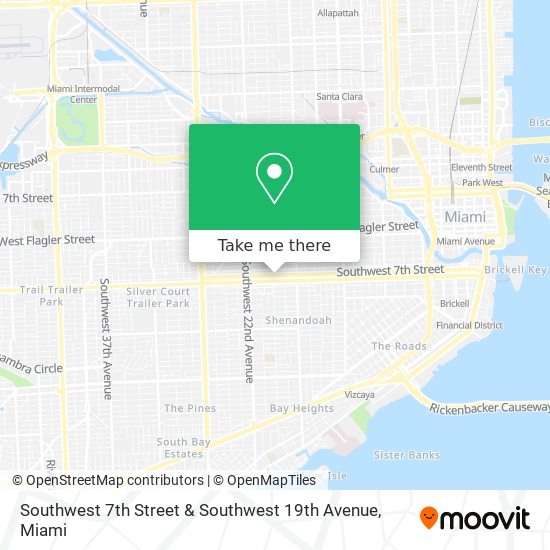 Mapa de Southwest 7th Street & Southwest 19th Avenue
