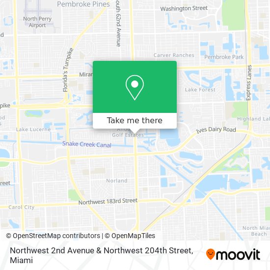 Mapa de Northwest 2nd Avenue & Northwest 204th Street