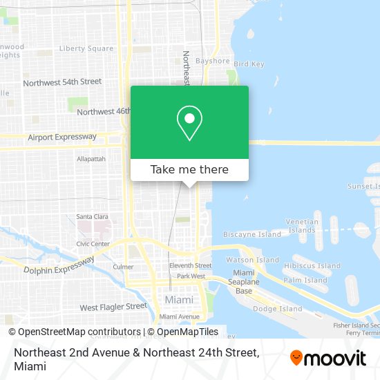 Northeast 2nd Avenue & Northeast 24th Street map