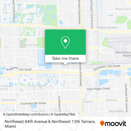 Northwest 84th Avenue & Northwest 13th Terrace map